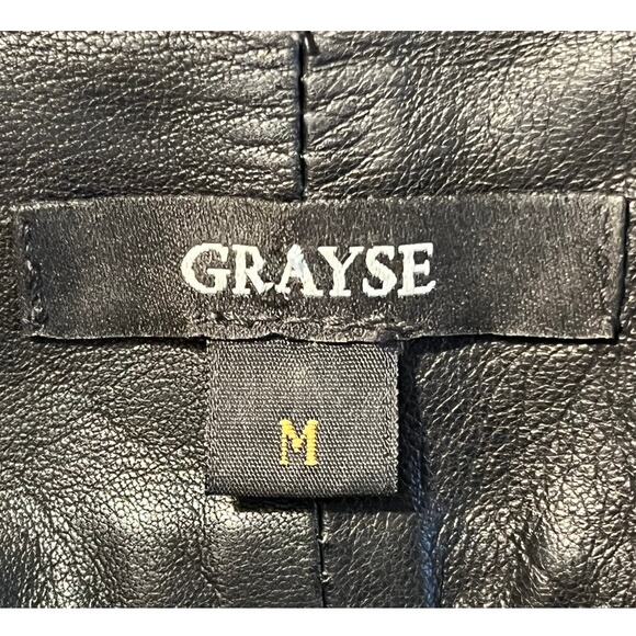 Grayse Blace Lattice Leather Cutout Jacket Size M Black Maximalist Artsy Unique - Picture 4 of 10